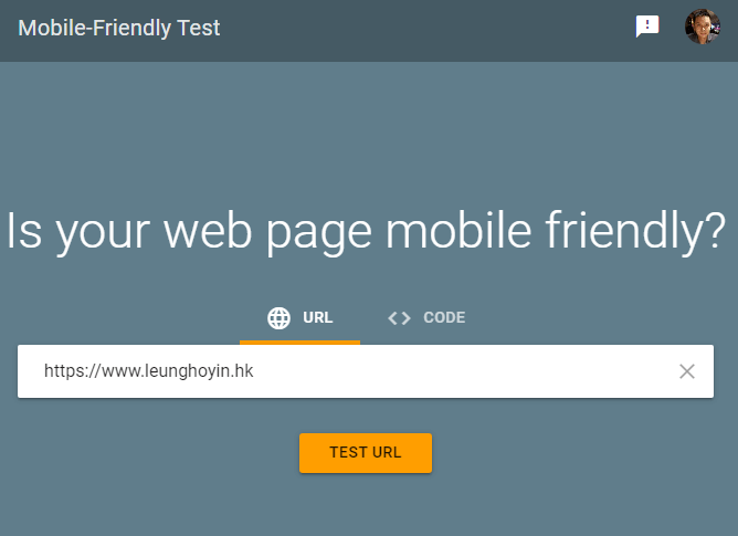 Google Mobile friendly test tool